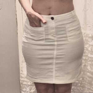 J. JILL | Off White Denium Skirt